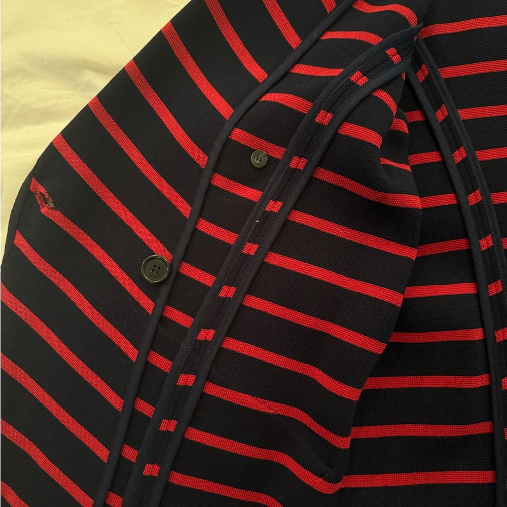 Veronica Beard Navy Blazer with Red Stripes - Picture 6 of 6